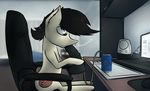  chair cola computer dick_straw dildo equine fan_character hi_res horse male mammal marsminer my_little_pony pencil_(object) pone_keith pony sex_toy solo table 