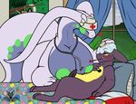  2016 anthro big_breasts blush breasts dragon female goodra huge_breasts larger_female magpiehyena male male/female mammal nintendo nipples nude penis pok&eacute;mon sick size_difference smaller_male video_games 
