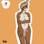  anthro bloopa blush cervine clothing deer dickgirl embarrassed erection fur intersex mammal thong 