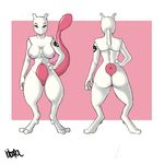  bloopa breasts female legendary_pok&eacute;mon mewtwo model_sheet nintendo pok&eacute;mon pussy simple_background solo standing tattoo video_games 