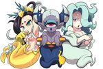  1_eyes 3girls armpits big_breasts blue_eyes blue_hair blush breasts character_request cleavage clothed clothing enraenra enraenra_(youkai_watch) female fuumin_(youkai_watch) gashi-gashi ghost green_eyes group hair humanoid insomni jibanyan looking_at_viewer marine merfolk mermaid monster_girl multiple_girls open_mouth pink_eyes pointy_ears purple_eyes red_eyes saliva seashell_bra sharp_teeth spirit sweat white_hair wide_hips yao_bikuni yaobikuni_(youkai_watch) yellow_eyes yo-kai_watch youkai_watch 