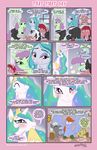  2016 blush clothing comic crown dialogue earth_pony english_text equine fan_character female feral friendship_is_magic henbe hi_res horn horse maid_uniform male mammal my_little_pony pegasus pony princess_celestia_(mlp) royal_guard_(mlp) text uniform wing_boner winged_unicorn wings 