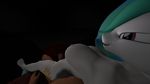  3d_(artwork) anthro bed bed_room big_breasts breasts cgi cutie_mark dark dark_room digital_media_(artwork) duo equine feet friendship_is_magic horn horse inside ipwnd lights mammal my_little_pony nipples on_lap open_mouth penis penis_head pony princess_celestia_(mlp) sitting_on_lap source_filmmaker winged_unicorn wings 