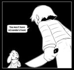  2016 asriel_dreemurr black_and_white boss_monster caprine chara_(undertale) clothed clothing comic creepy dialogue duo english_text fatz_geronimo friends human knife locket long_ears male mammal monochrome rosy_cheeks scared sweater tears text undertale video_games 