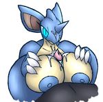  anthro areola big_areola big_breasts blue_eyes breasts claws cum cum_on_breasts cum_on_chest cum_on_face duo faceless_male female hi_res horn huge_breasts male male/female nidoqueen nintendo nipples penis pok&eacute;mon r-mk sex titfuck video_games 