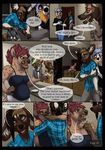  2016 african_wild_dog angry anthro australian_shepherd bad_parenting barefoot blue_eyes breasts brown_fur brown_hair canine chris cigar comic couple dialogue digital_media_(artwork) dog english_text erection fangs fur group hair heterochromia insult james kenzie male male/male mammal multicolored_fur penis sayuncle smoking text 