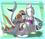  anthro balls canine cuntboy cuntboy/male feline fish foursome fur group group_sex hinar_miler intersex intersex/male male mammal marine mustelid nude otter penis sex shark 