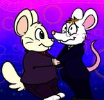  blush cute duo fur hamster male mammal mouse nishi oxynard rex(mouse) rodent romantic shy slightly_chubby suit 