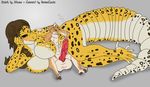  absurd_res anthro big_tail breasts canine connie_birchenough cum cum_on_breasts dahn digital_media_(artwork) dog duo excessive_cum female gecko hi_res hyper hyper_penis larger_female leopard_gecko lizard male mammal muscular penis reptile scalie schwoo shiba_inu simple_background size_difference spots theenglishhobo 