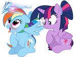  &lt;3 &lt;3_eyes 2014 absurd_res alpha_channel alternate_hairstyle blue_feathers blue_fur blush cutie_mark duo equine feathered_wings feathers female friendship_is_magic frown fur hair hi_res horn mammal multicolored_hair my_little_pony nightmaremoons open_mouth pegasus purple_eyes purple_feathers purple_fur rainbow_dash_(mlp) rainbow_hair red_eyes simple_background spread_wings tongue tongue_out transparent_background twilight_sparkle_(mlp) winged_unicorn wings 