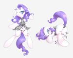  2016 absurd_res blue_eyes clothing cutie_mark equine eyeshadow female friendship_is_magic hair half-closed_eyes hi_res hooves horn long_hair looking_at_viewer makeup mammal mlpanon my_little_pony panties purple_hair pussy rarity_(mlp) simple_background solo translucent transparent_clothing underwear unicorn 