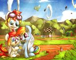  2013 atryl equine eyewear fan_character female flying friendship_is_magic goggles grass group hi_res male mammal medal my_little_pony open_mouth pegasus rainbow_dash_(mlp) summer_scorch wings young 