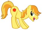  ass_up braeburn_(mlp) cutie_mark earth_pony equine feral friendship_is_magic fur green_eyes hair horse male mammal my_little_pony open_mouth pony smile 