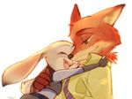  anthro canine disney duo female fox fur judy_hopps lagomorph male mammal maro05 nick_wilde rabbit zootopia 