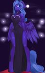  absurd_res anthro breasts clothed clothing collar equine female friendship_is_magic half-closed_eyes hi_res horn mammal my_little_pony princess_luna_(mlp) smile solo standing vertiliago winged_unicorn wings 