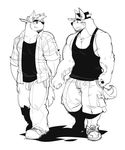  2015 anthro baker_(kokuhane) biceps big_muscles canine clothing dog facial_hair fur kokuhane male mammal muscular muscular_male shirt solo tank_top tre wolf 