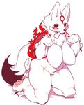  amaterasu anthro breasts canine capcom deity female fur kishibe mammal nude solo video_games white_fur wolf ōkami 