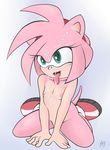  2016 absurd_res amy_rose anthro areola black_nose boots breasts clothing cum cum_in_mouth cum_inside cum_on_breasts cum_on_face eyelashes female footwear fur green_eyes hair headband hedgehog hi_res mammal mdgusty nipples nude open_mouth pink_body pink_hair short_hair simple_background sitting solo sonic_(series) tongue tongue_out video_games young 