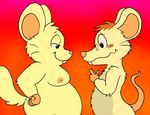  duo embarrassed gradient_background hamster male male/male mammal nishi nude overweight oxynard rex(mouse) rodent simple_background slightly_chubby 