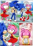  &lt;3 2016 amy_rose bbmbbf breasts caressing clothing comic digital_media_(artwork) dress duo female footwear gloves grin hairband hedgehog hi_res male mammal mobius_unleashed palcomix public shoes smirk sonic_(series) sonic_the_hedgehog surprise 