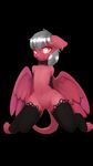  absurd_res black_background clothing ear_piercing equine fan_character featureless_crotch female feral hands_behind_back hi_res kneeling legwear mammal my_little_pony pegasus piercing simple_background smile solo thigh_highs vertiliago wings 