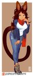  animal_humanoid anthro boots clothed clothing feline female footwear hi_res high_heels humanoid looking_at_viewer mammal matemi-i patreon simple_background smile solo teeth 
