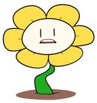  beady_eyes flora_fauna flower flowey_the_flower frown male oh-onii open_mouth plant solo undertale video_games 
