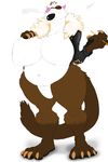  absurd_res belly big_breasts breasts clothing featureless_breasts female ferret heartman98 hi_res huge_breasts jacket leather mammal mustelid navel slightly_chubby smoking 
