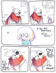  aftertale animated_skeleton blood bone clothed clothing comic dialogue english_text geno_sans_(aftertale)_(character) group human loverofpiggies male mammal protagonist_(undertale) scarf skeleton smile text undead undertale video_games wounded 