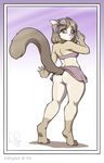  2016 anthro butt clothed clothing feline female hi_res kittydee looking_back mammal solo 