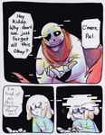  aftertale animated_skeleton blood bone clothed clothing comic dialogue english_text geno_sans_(aftertale)_(character) human loverofpiggies male mammal melting protagonist_(undertale) scarf skeleton smile text undead undertale video_games wounded 