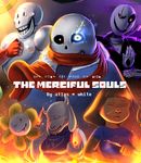  2016 ambiguous_gender animated_skeleton anthro atlas-white bone caprine comic digital_media_(artwork) english_text eyes_closed fire fireball flowey_the_flower gaster glowing glowing_eyes goat group human knife mammal melee_weapon one_eye_closed open_mouth papyrus_(undertale) protagonist_(undertale) sans_(undertale) skeleton smile text toriel undead undertale video_games weapon wink 