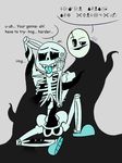  blush bone dialogue duo english_text gaster grin male male/male not_furry sans_(undertale) sex skeleton tentacles text undertale video_games 