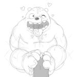  bear cum cum_on_face duo foot_fetish footjob grizzly_(character) grizzly_bear hi_res male male/male mammal one_eye_closed penis unknown_artist we_bare_bears 