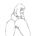  animated asriel_dreemurr backsack balls bedroom_eyes bottomless butt byondrage caprine clothed clothing half-closed_eyes male mammal monster seductive solo striped_shirt undertale video_games 