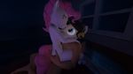  3d_(artwork) anthro bed bedroom breasts butt butt_grab cgi crossed_legs digital_media_(artwork) duo equine face_in_breasts female friendship_is_magic hand_on_butt happy horse ipwnd lights looking_up male male/female mammal motorboating my_little_pony night pink_mane pinkie_pie_(mlp) pony sex smile source_filmmaker window 