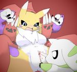  big_breasts blood blue_eyes breasts caught circumcision clitoris digimon female forced genital_mutilation gore group guilmon mother parent pussy renamon scalie scalpel tears terriermon uniqueue 
