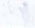 butt cassie_gliese clothed clothing cup digitigrade eyewear female glasses hair hi_res looking_at_viewer mammal mouse pants pose rodent scarf short_hair simple_background sketch smile standing sweater teacup traditional_media_(artwork) unknown_artist white_background 