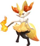  alpha_channel ambiguous_gender black_fur braixen canine fire fox fur mammal nintendo official_art pok&eacute;mon pokken_tournament red_eyes red_nose simple_background stick transparent_background video_games white_fur yellow_fur 