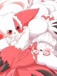  2016 anthro big_breasts blush breasts fdokkaku female fur hi_res looking_at_viewer mammal nintendo pok&eacute;mon red_eyes slightly_chubby video_games zangoose 