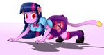  2016 animal_humanoid animated blood cat_humanoid claws clothing equestria_girls fangs feline female humanoid jump_scare long_tongue mammal monster my_little_pony nightmare_fuel red_eyes saliva slit_pupils solo the-butcher-x tongue twilight_sparkle_(eg) 