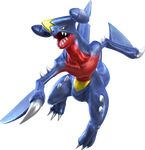  alpha_channel black_sclera claws fangs feral garchomp gills nintendo official_art open_mouth pok&eacute;mon pokken_tournament sharp_teeth solo spikes teeth unknown_artist video_games yellow_eyes 