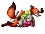  biting_lip canine clutching disney duo female fox green_eyes hi_res judy_hopps lagomorph male male/female mammal nick_wilde rabbit tears teeth wasajoke zootopia 