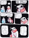  aftertale animated_skeleton bone clothed clothing comic dialogue duo english_text loverofpiggies male not_furry sans_(undertale) skeleton text traditional_media_(artwork) undead undertale video_games wounded 