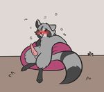  alorix anthro big_penis blush drunk erection male mammal nude open_mouth penis raccoon seximals simple_background solo 