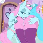  2014 aloe_(mlp) anal anthro anthrofied anus bedroom_eyes blue_eyes butt butt_grab clothing collar duo equine female female/female friendship_is_magic half-closed_eyes hand_on_butt horse incest inside legwear lizombie looking_at_viewer looking_back lotus_(mlp) mammal my_little_pony oral panties pony pussy rear_view rimming seductive sex sibling sisters stockings thigh_highs underwear 