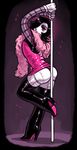  2016 boots clothed clothing crossdressing dancing digital_media_(artwork) footwear girly hair hi_res high_heels hotlegmeme humanoid legwear looking_at_viewer machine male mettaton monster not_furry pole pole_dancing robot solo stripper_pole undertale underwear video_games 