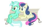  2016 alpha_channel amber_eyes animated bench blue_eyes bonbon_(mlp) cutie_mark duo earth_pony equine female feral friendship_is_magic fur green_fur hair horn horse kissing lyra_heartstrings_(mlp) mammal multicolored_hair my_little_pony pony simple_background tiredbrony transparent_background two_tone_hair unicorn 