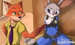  2016 anthro breasts canine disney female fox fur grey_fur judy_hopps lagomorph mammal nick_wilde purple_eyes rabbit yiffmasters zootopia 