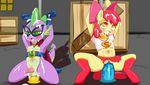  2016 abdominal_bulge absurd_res anal anal_masturbation anal_penetration anthro apple_bloom_(mlp) balls cub cum dildo dragon duo earth_pony equine erection female friendship_is_magic hi_res horse male mammal masturbation my_little_pony penetration penis pony pussy saurian_(artist) sex_toy spike_(mlp) toying_self vaginal vaginal_masturbation vaginal_penetration young 